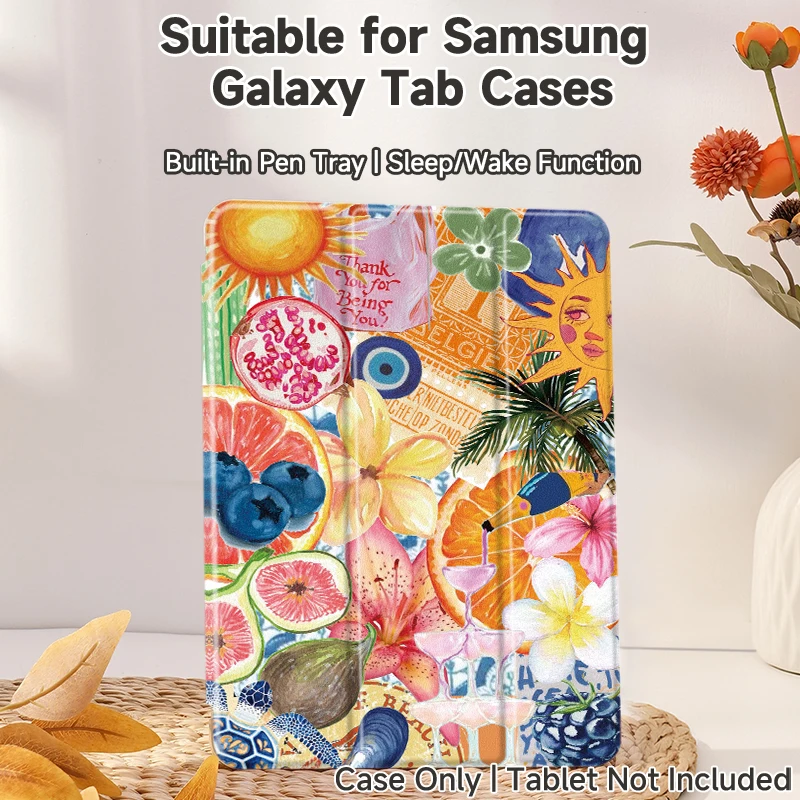 For Samsung Galaxy Tab S7S8S9 11inch，S6 lite 10.4 A7 lite 8.7 A8 10.5 A9+ S7+S8+S9+ 12.4,Tri-fold bracket protective cover