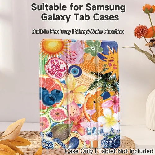 Imagen 2 del producto Para Samsung Galaxy Tab S7S8S9 11 pulgadas, S6 lite 10,4 A7 lite 8,7 A8 10,5 A9 + S7 + S8 + S9 + 12,4, cubierta protectora con soporte triple