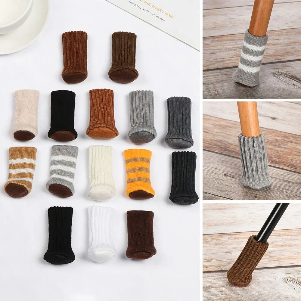 Home Non-Slip Knitted High Elastic Furniture Protectors Covers Table Legs Socks Chair Foot Cover Floor Protection Pads