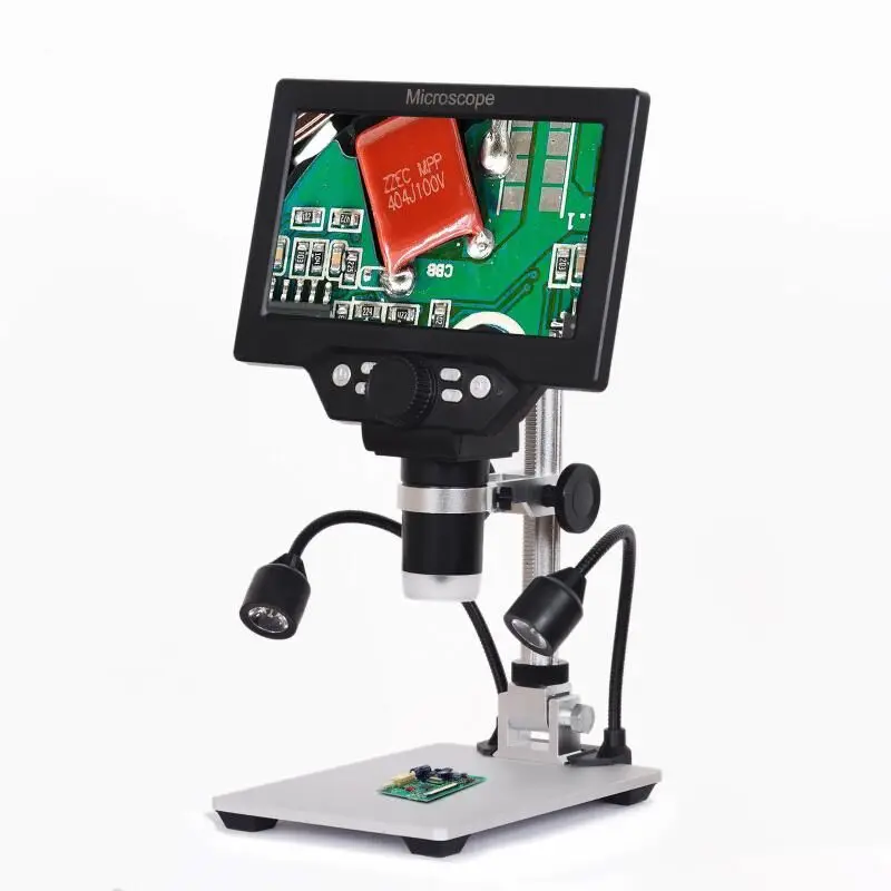 

G1200D Digital Electronic Microscope 12MP 7 Inch Large Color Screen Built-in Lithium Battery 1-1200X Continuous With Light