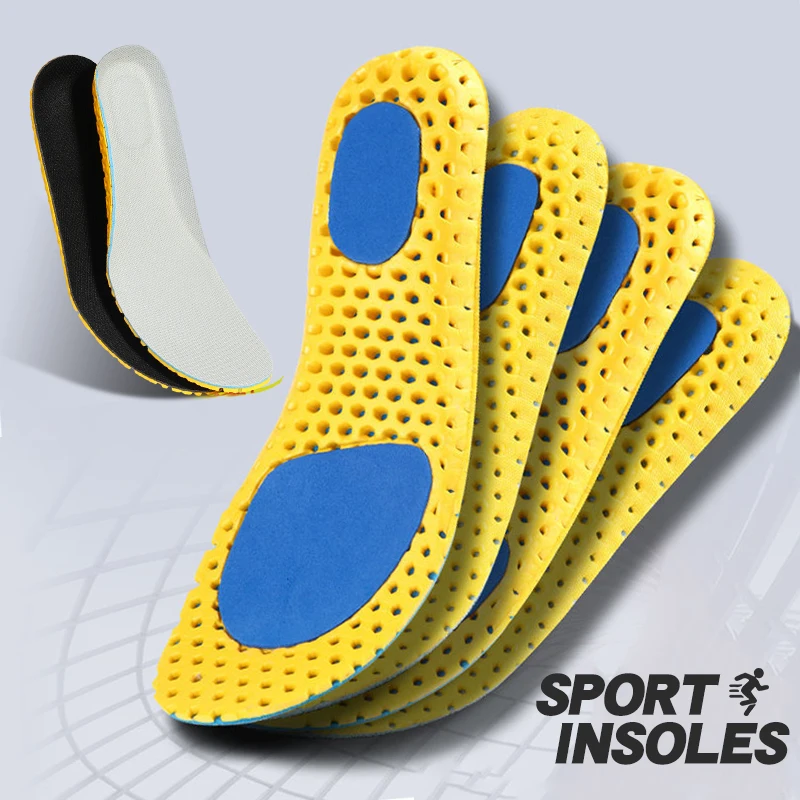 Semelles intérieures de course en maille déodorante, coussin respirant, en mousse à mémoire de forme, pour chaussures, semelle pour pieds, hommes et femmes, semelles orthopédiques, nouvelle collection