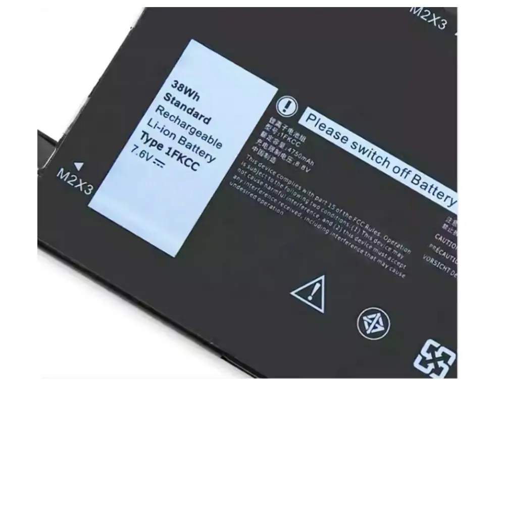 NEW 1FKCC Laptop Battery For Dell Latitude 7200 7210 2-in-1 Series Notebook 09NTKM 9NTKM 0D9J00 0KWWW4 KWWW4 7.6V 38WH