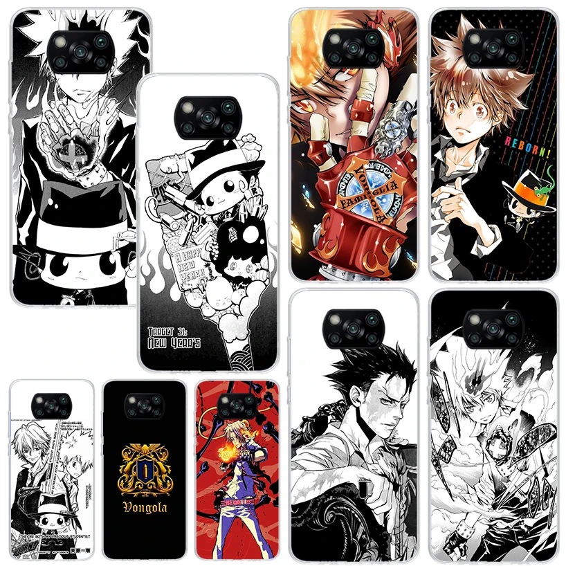 Katekyo Hitman Reborn Phone Case For Xiaomi Poco X6 X5 X4 X3 Nfc F6 F5 Pro F4 Gt F3 F2 F1 M5S M4 M3 Art Fundas Back Cover