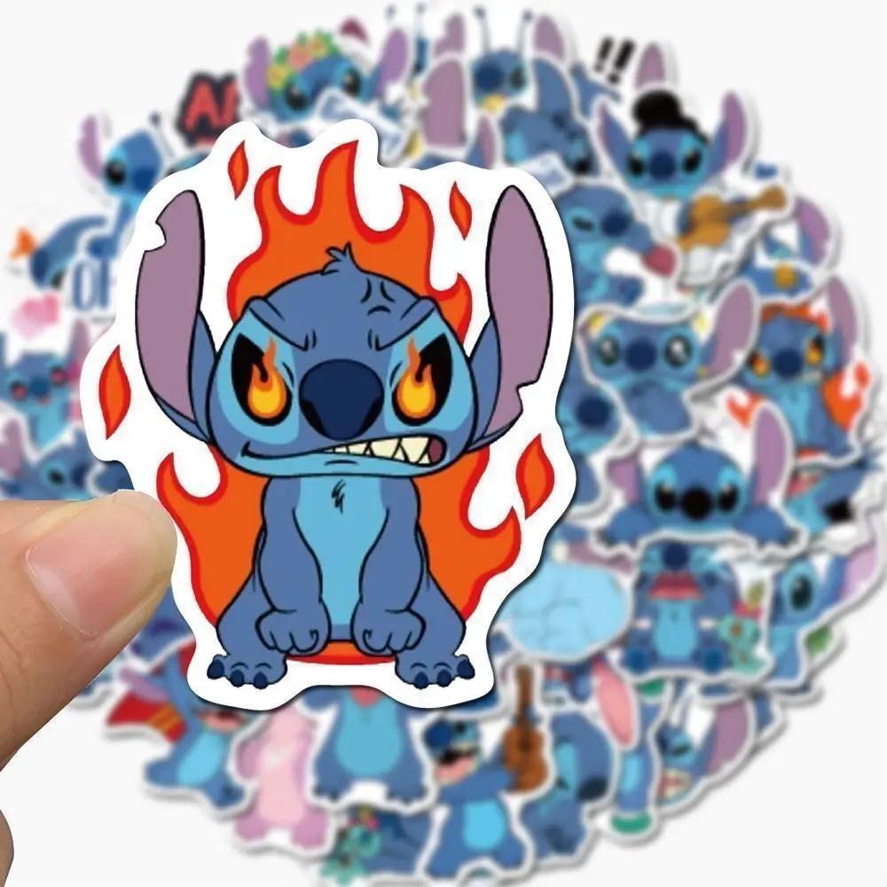 100Pcs Cute Cartoon  Stitch Boy sticker Lilo & Stitch Stickers Graffiti for Scrapbook Laptop Skateboard Decals Sticker Toy Gift