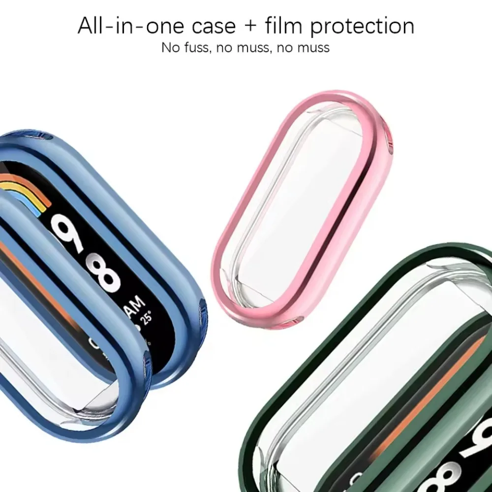 TPU Case for Xiaomi Mi Band 10 9 8 NFC Soft Shell Anti-Fall Full Frame Screen Protective Shell for Xiaomi Mi Band 10 Mi Band 9