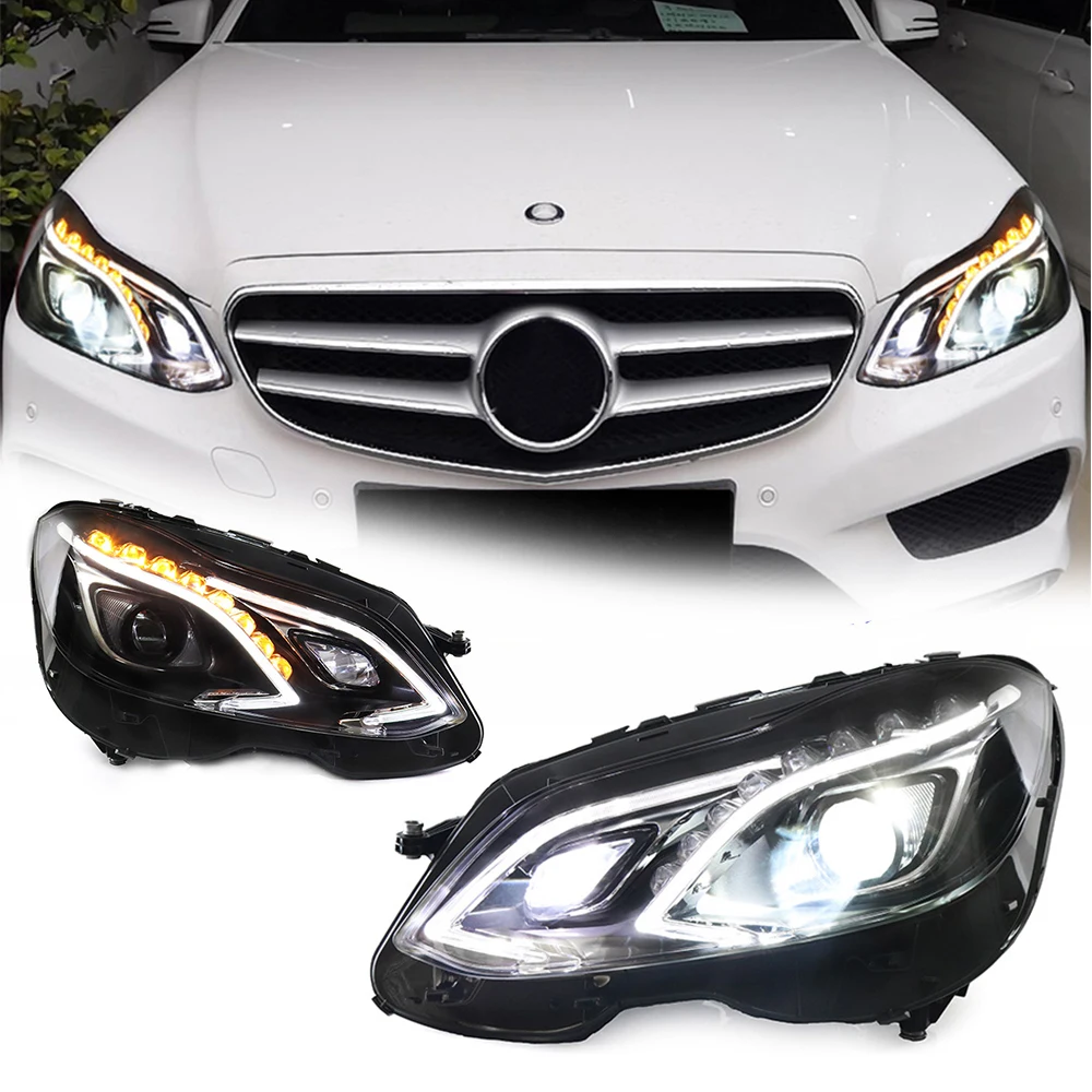 

Светодиодные фары для Mercedes Benz E Class W212 10-15, полностью светодиодные DRL, автомобильные фары в сборе, аксессуары для сигнала, модифицированная лампа