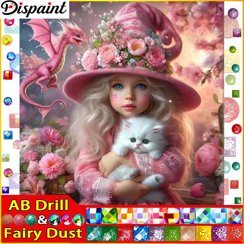 Dispaint Fairy Dust AB Square/Round Drill 5D DIY Diamond Painting 