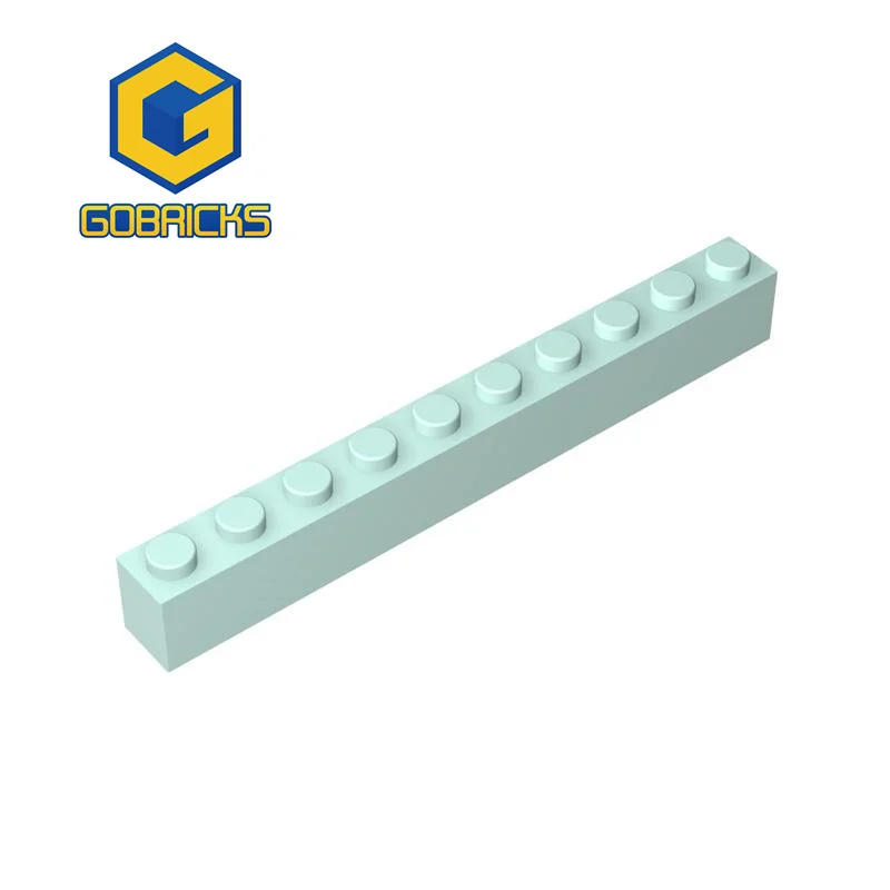 Gobricks-MOC 부품 브릭 1x10 하단 튜브 없음, 어린이 교육용 장난감 선물 6111 개와 호환 가능, 10 개 