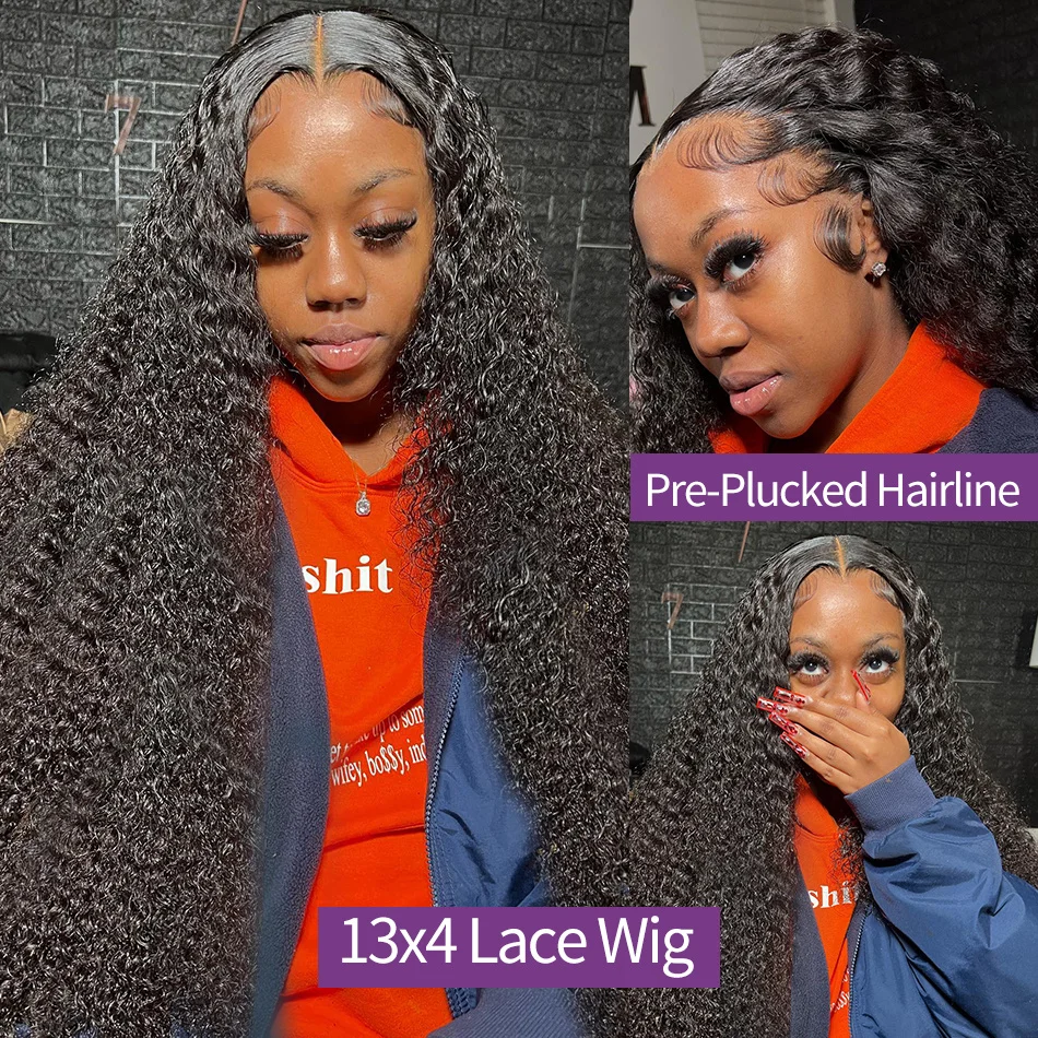 40 42 Inch Curly 13x6 Hd Lace Front Wigs Human Hair For Black Women Brazilian Hair 13x4 Deep Wave Lace Frontal Wig 360 Lace Wig image 3