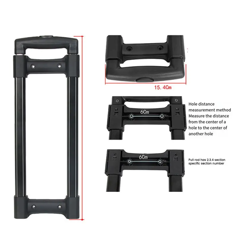 AT84-Telescopic Suitcase Luggage Bag Parts Trolley Suitcases Replacement Telescopic Rods Luggage Handle Repair Replacement Short - view 3