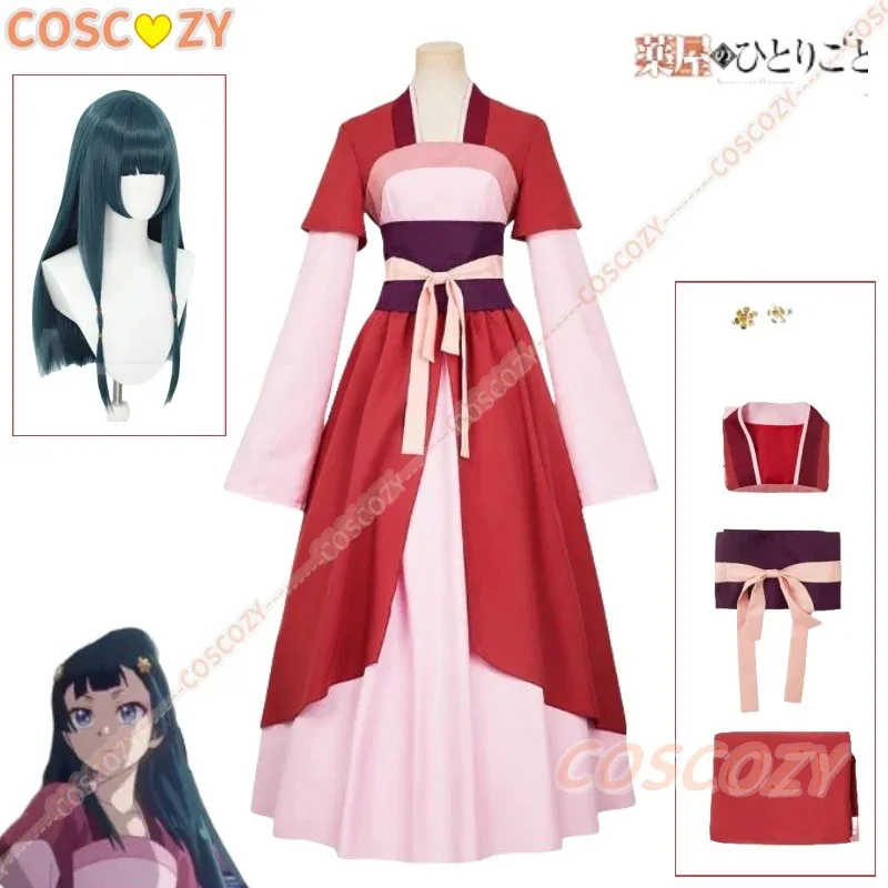 

Cosplay Anime Maomao Cosplay Red Dress Headwear Wig Apothecary Diary Season 2 Women Female Halloween Carnival Party Clothes