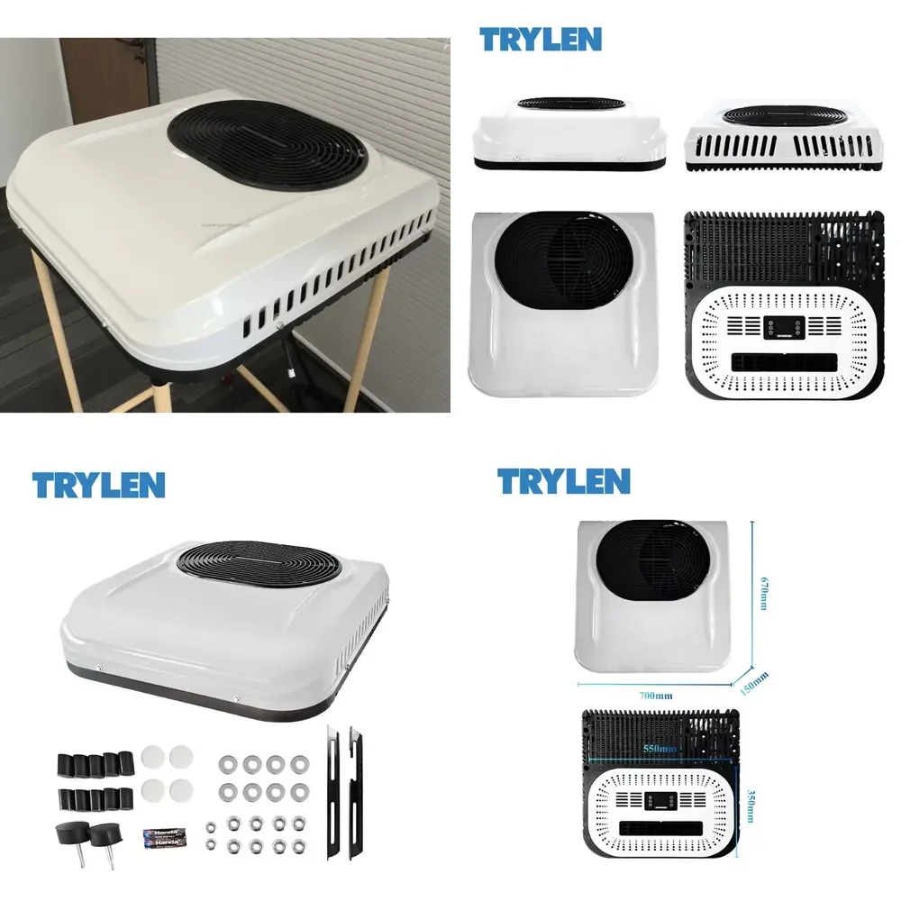 【2026 New Arrival】 Wholesale L-201 Universal Cooling Heating DC 12V/24V RV Rooftop Electric Parking Air Conditioner 2200W