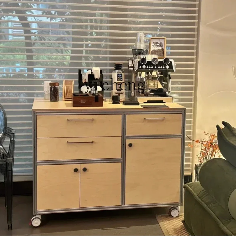 

aluminum profile birch ocean board coffee locker integrated water bar bucket cabinet multi-layer rack