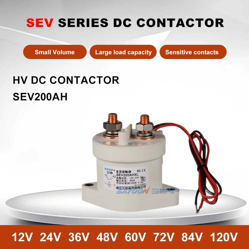 

SEV200AH high voltage HV charging station DC Contactor relay Direct current DC Power Electric Relay for Solar System