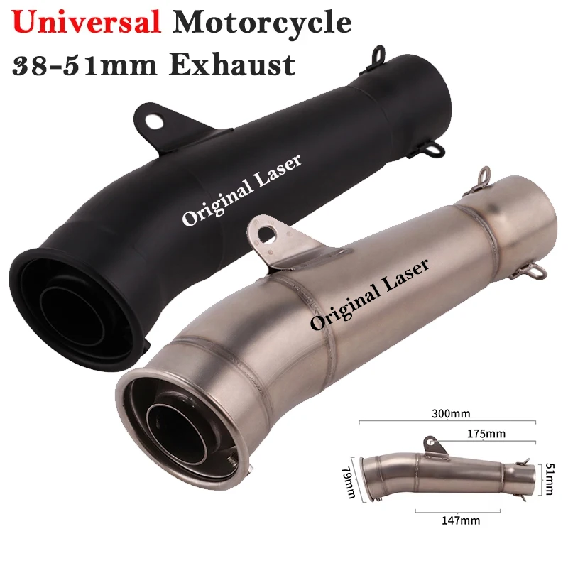 Universal Motorcycle GP Exhaust Pipe System Ecape Racing Muffler DB Killer Removable Slip On For R3 R15 NMAX155 Z250 R6
