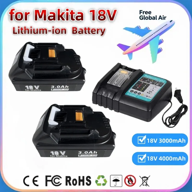 

Оригинальная литий-ионная аккумуляторная батарея Makita 18 В 3,0 Ач, сменные батареи для дрели 18 В BL1850 BL1860B BL1830 BL1840, новинка