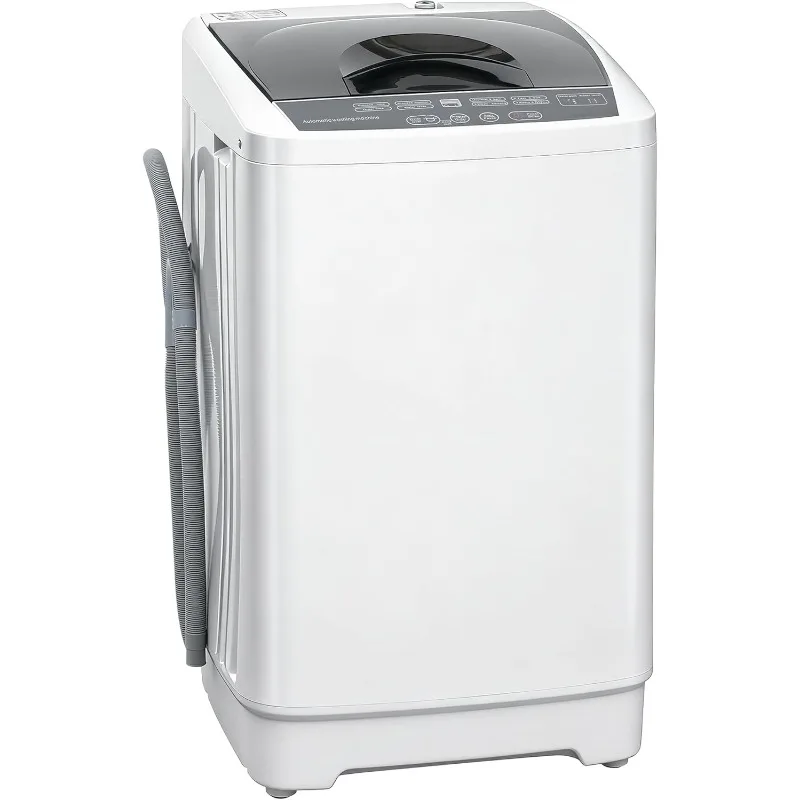 

Портативная стиральная машина HOMCOM, 1,3 куб. футов. Компактная шайба с 8 программами, 6 уровней воды, светодиодным дисплеем и блокировкой от детей, белая