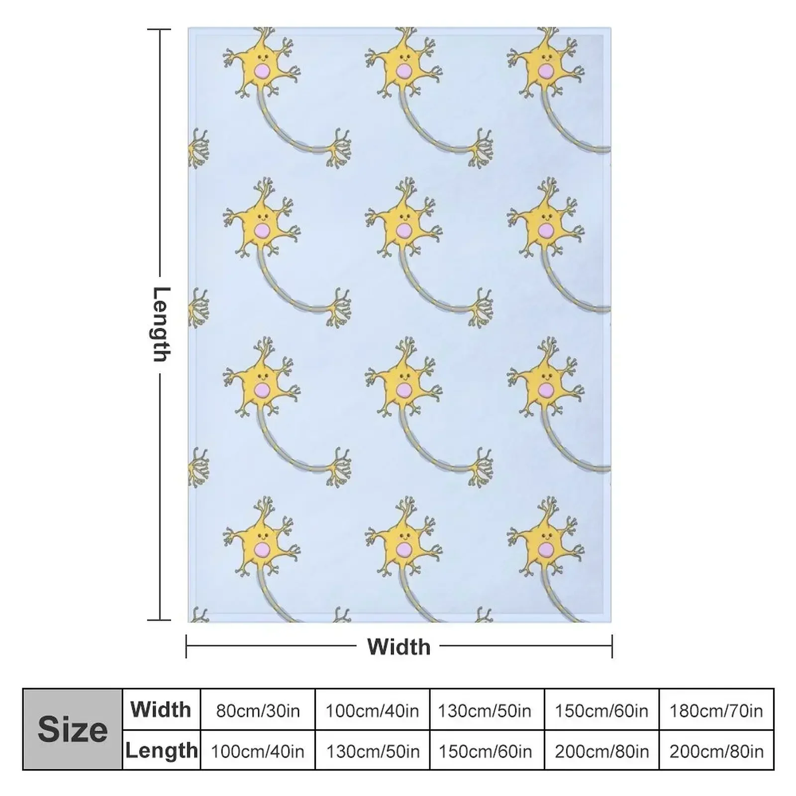 Cute Neuron Throw Blanket couch cozy soft plush fuzzy picnic outdoor blanket