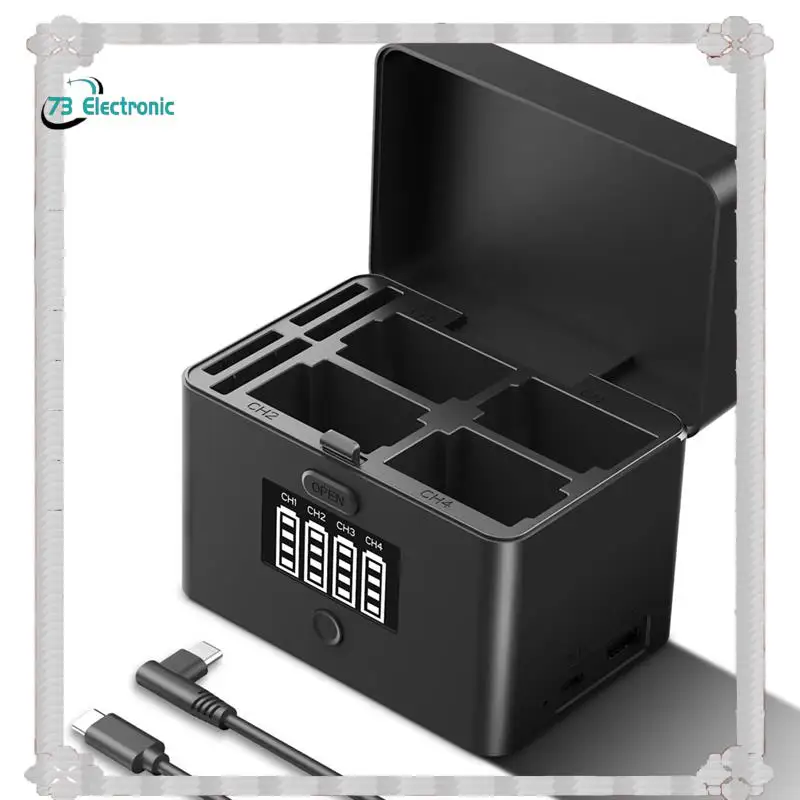 

24-Hour Delivery NEEWER2 In 1 Four Channel USB Battery Charger Box For Sony NP-FZ100 & LP-E6 A6700 A7III FX3 FX30 A7IV EOS R5 II