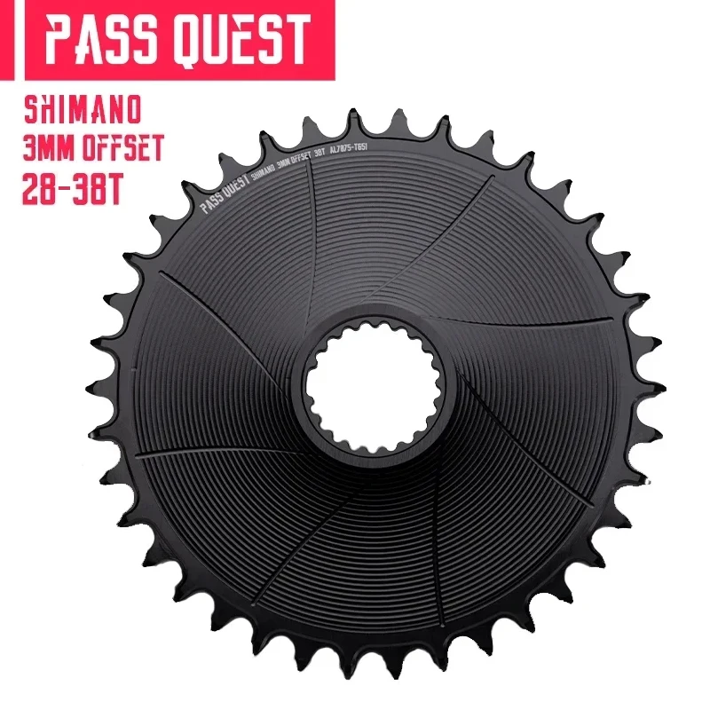 PASS QUEST 3mm Offest BOOST Direct Mount AERO MTB Round Narrow Wide Chainring for M6100 M7100 M8100 M9100 Crankset