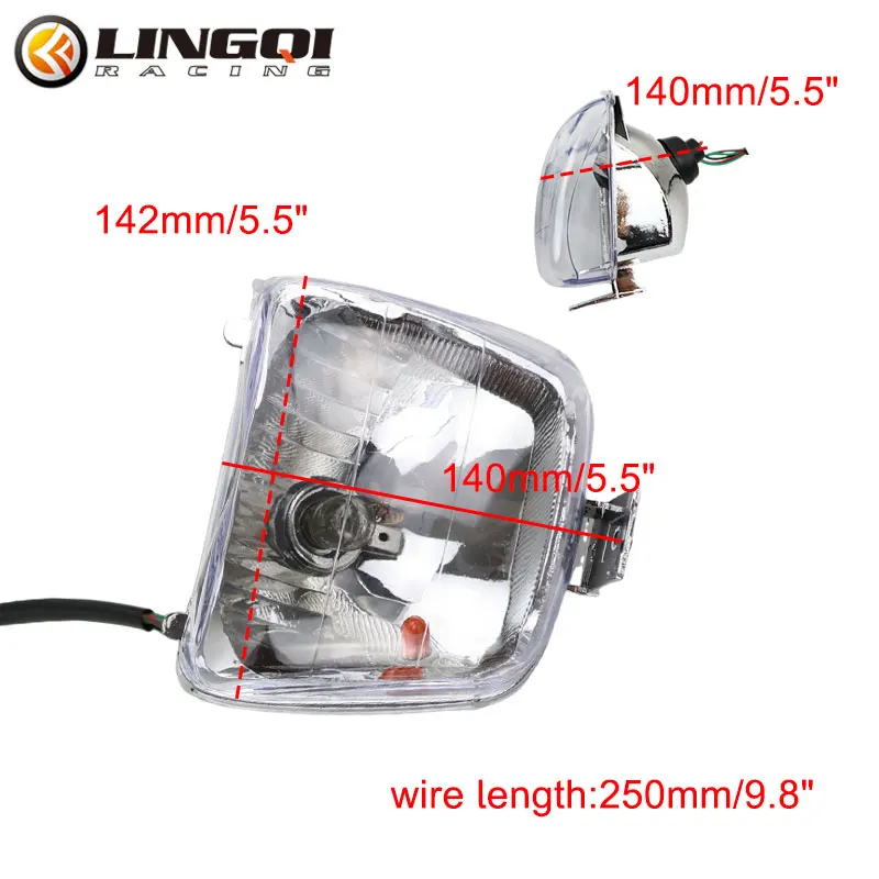 LING QI Motorcycle Headlight Waterproof High Low Beam LED Headlamp For Off Road ATV Electric Bicycle Pit Dirt Bike Accessories view 5