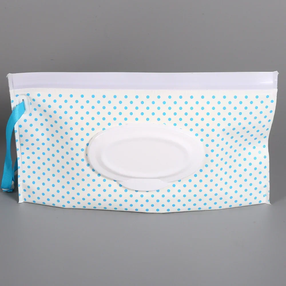 1PCS Eco-Friendly Wet Wipes Bag Baby Wipes Box Wet Wipe Box Cleaning Wipes Ziplock Bag Clamshell Snap Strap Wipe Container Case