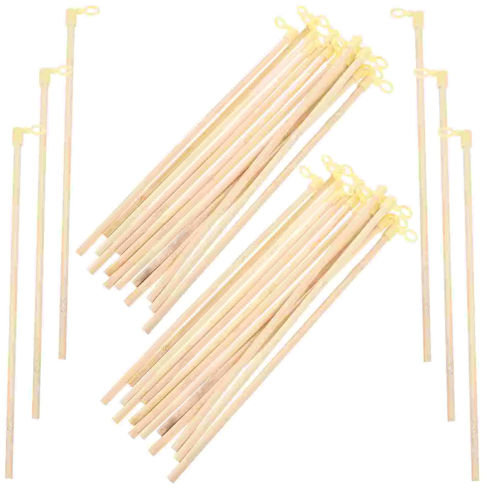 100 Pcs Artificial Plants Indoor Handle Lanterns Stick Bamboo Pole Halloween for Kids Child