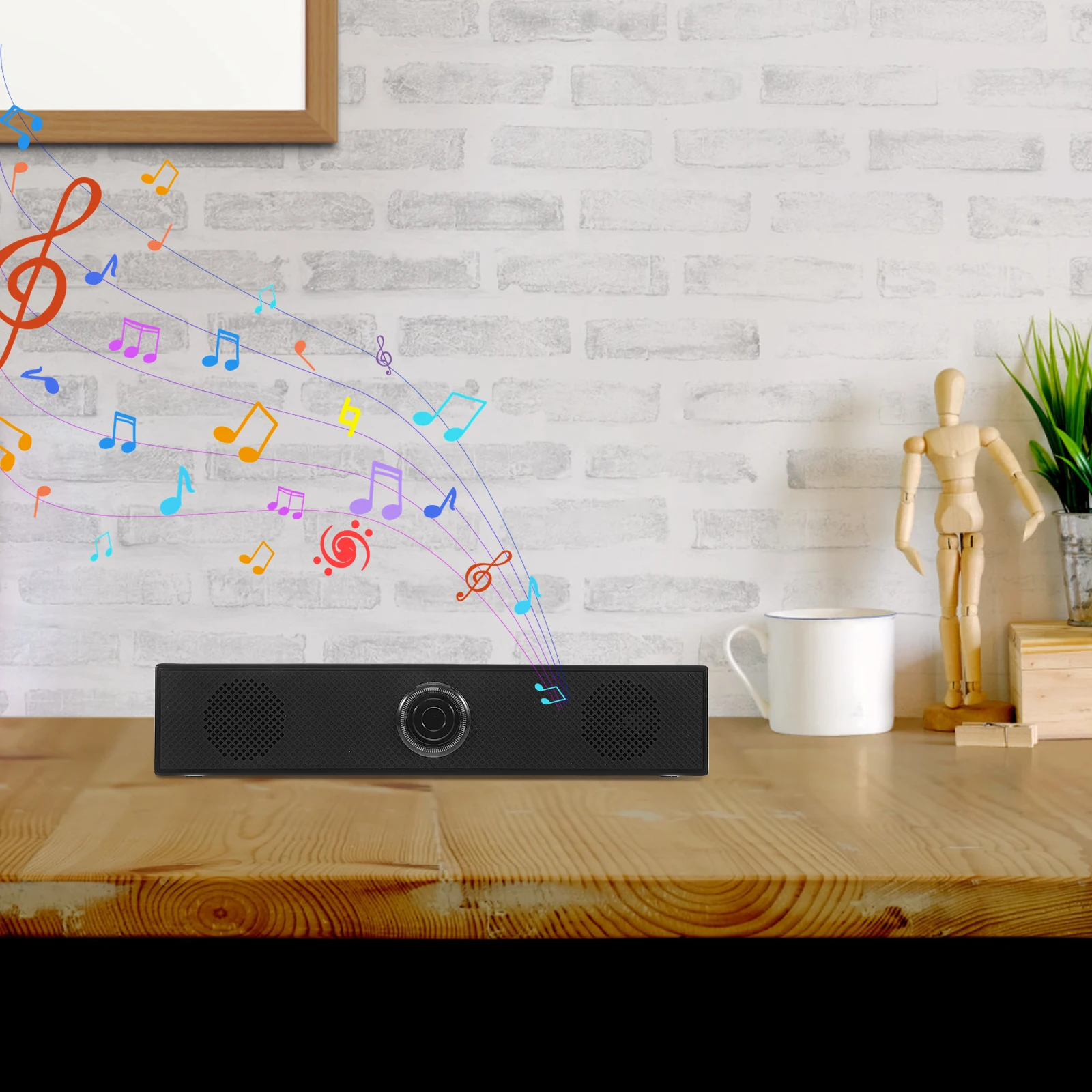 

Usb Powered Desktop Computer Dual Soundbar Gaming With Built-In Subwoofer For Laptop Monitor Clear Audio Pc Tablet Plug-In