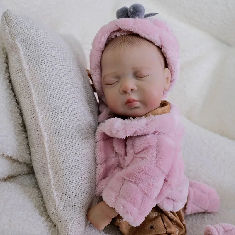 12inch Silicone Reborn Baby Doll Luna Multiple Layers Painting 3D Skin with Visible Veins Same as Pictures Mini Newborn Baby