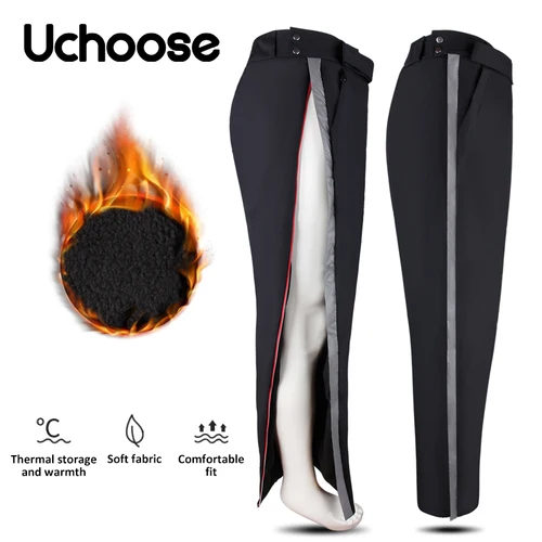 Pantalones de invierno para motocicleta, protección impermeable a prueba de viento para hombres, cubierta cálida para piernas, rodillera para ciclismo al aire libre, Protector de mallas a prueba de caídas