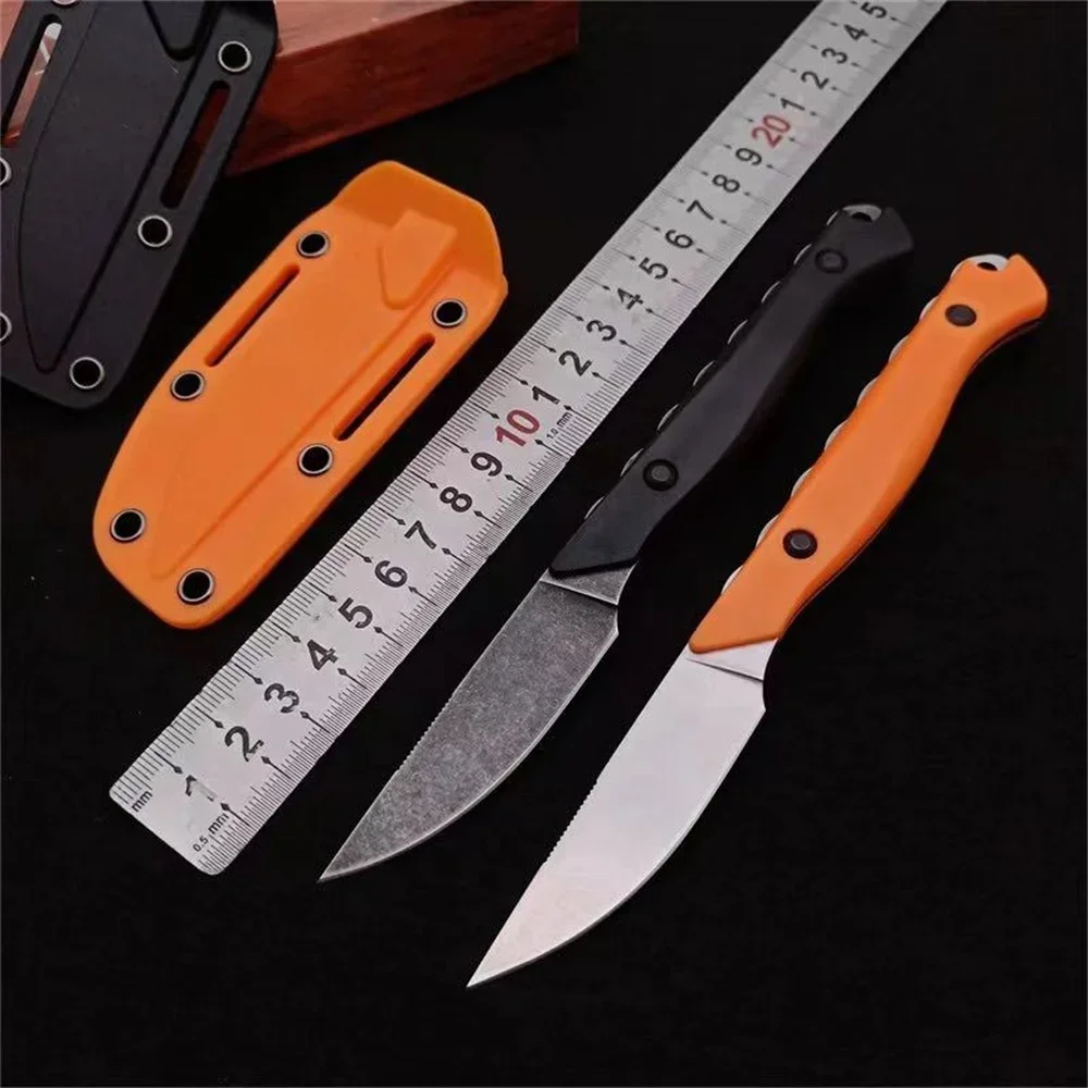 Fixed Blade Knife BM 15700 Hunting Knife Stonewashed CPM-154 Steel Blade G10 Handle Outdoor EDC Camping Hiking Survival Tools