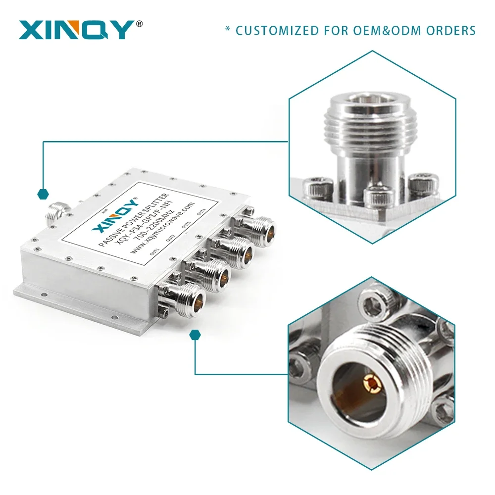 XINQY 1-to-4 Way Microstrip Satellite Signal Power Divider Model XQY-PS4-GPS/P-NFI From Guangdong for Set-Top Box Amplifier