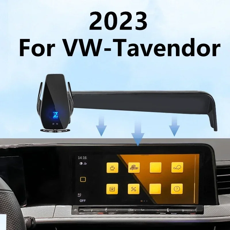 

Автомобильный держатель для телефона Volkswagen VW Tavendor 2023 дюйма, беспроводное зарядное устройство, модификация салона навигации, Размер 12 дюймов