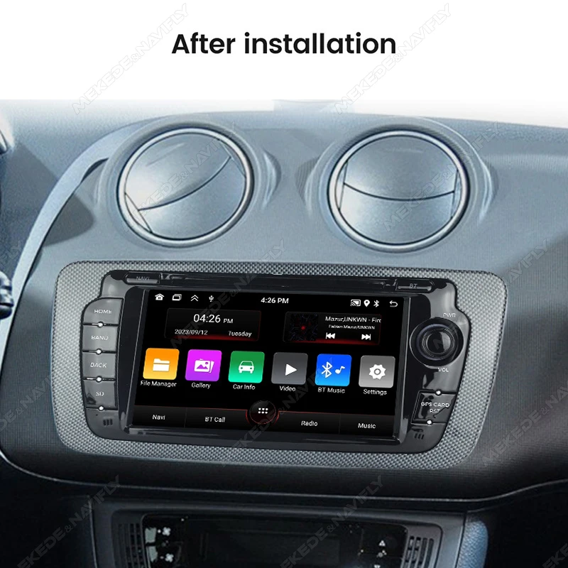 Android 14 Auto Wireless Carplay Stereo Radio For Seat Ibiza 6j 2009 2010 2011 2012 2013 GPS WiFi Touch Screen Multimedia Player