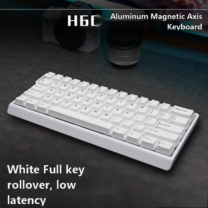 60% Full Aluminum Magnetic Switch Keyboard Hot Swappable Wired Gaming Keyboard for PC Office Use