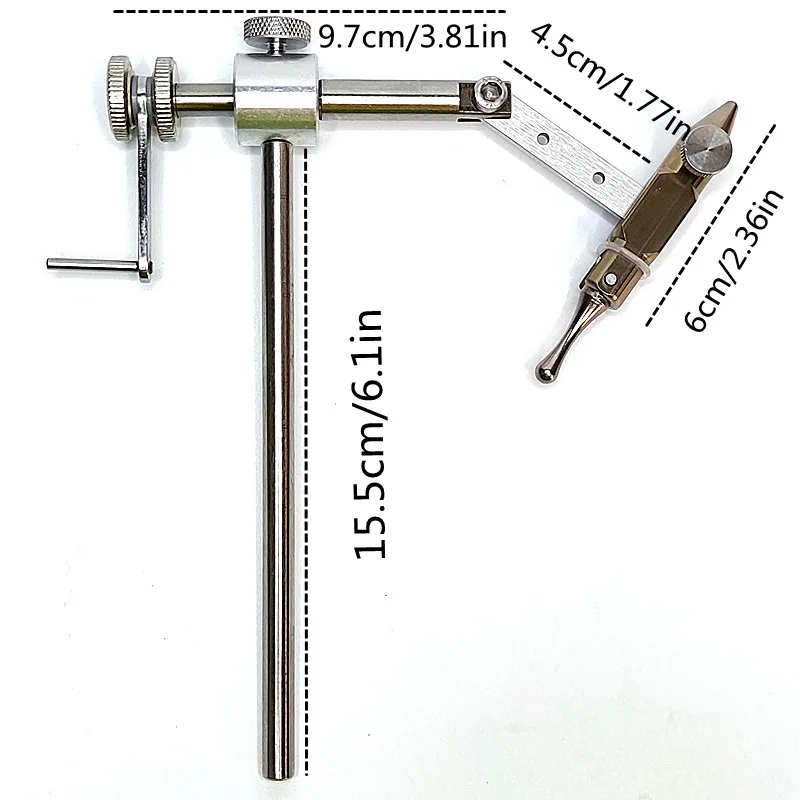 Imagem -03 - Grau Rotatable Fly Tying Tool Isca Making Tool Vise Making Trout Salmon Fishing Lure Conveniente Handpress360