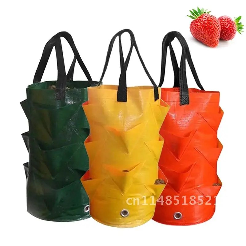 

Strawberry Planting Bag Vertical Garden Grow Bag 3L Multi-mouth Flower Herb Tomato Planter Bag