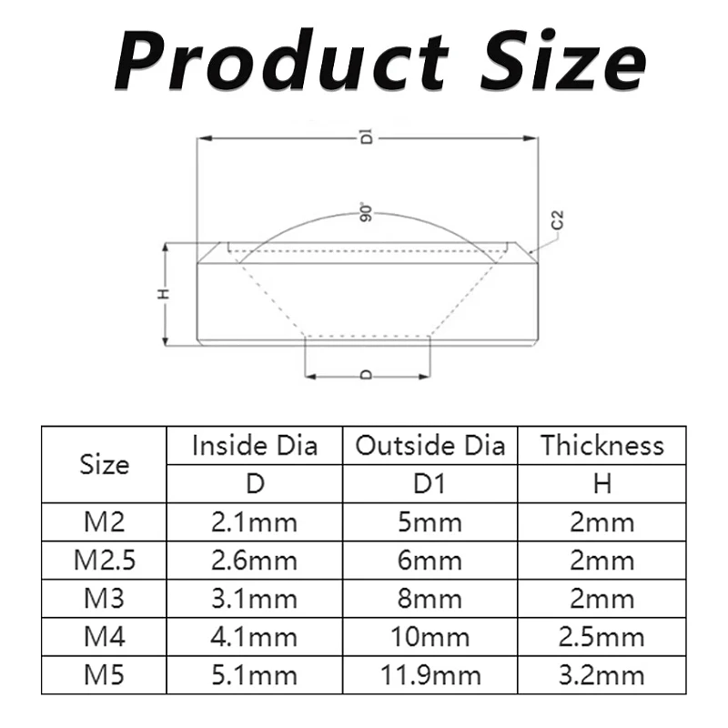 Set/55pcs Box-Packed M2 M2.5 M3 M4 M5 Anodized 11 Colours Aluminum Alloy Countersunk Flat Head Bolt Washers Gaskets