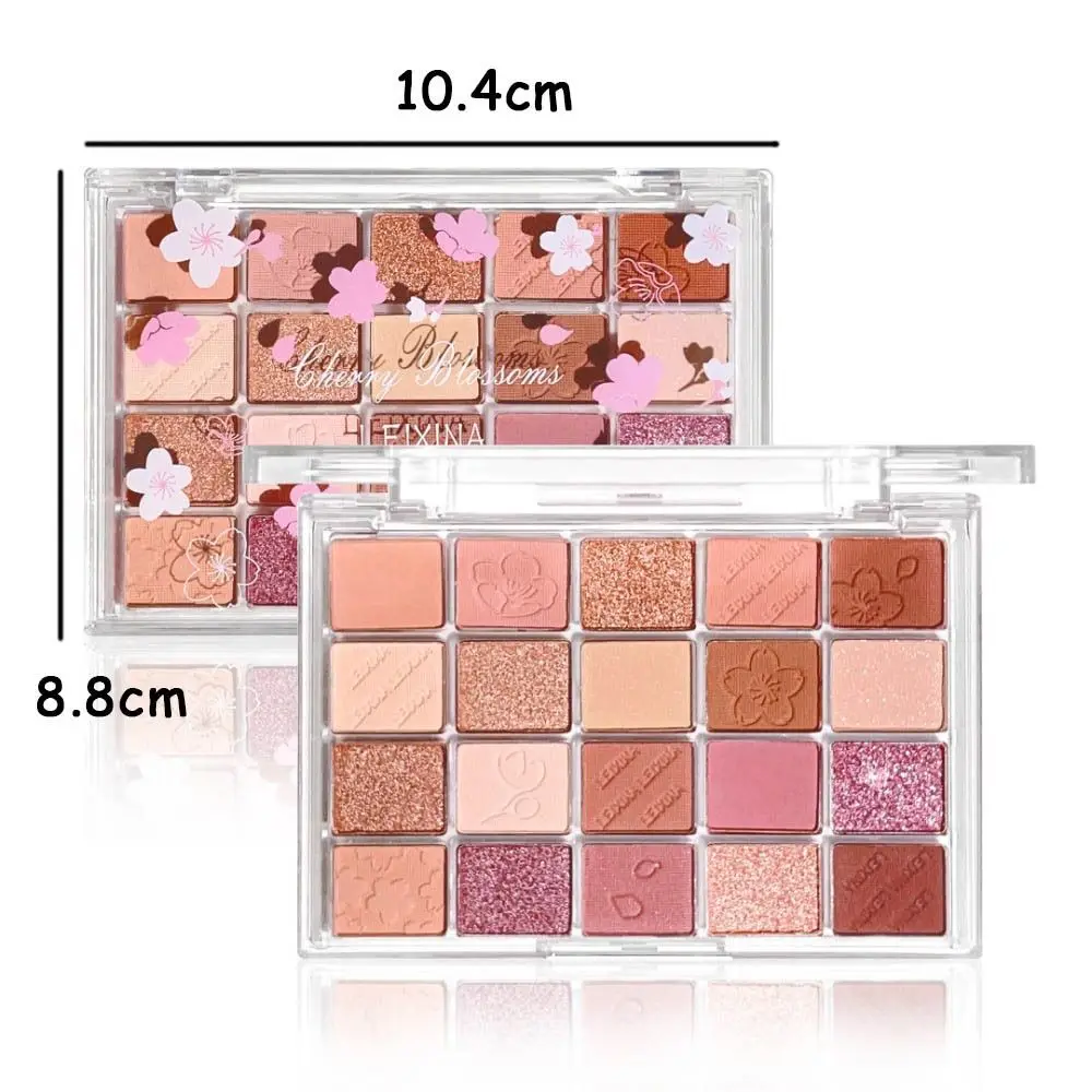 Nueva paleta de sombra de ojos de 20 colores, paleta de maquillaje de ojos mate de larga duración, pigmentos de ojos multifuncionales brillantes para mujeres