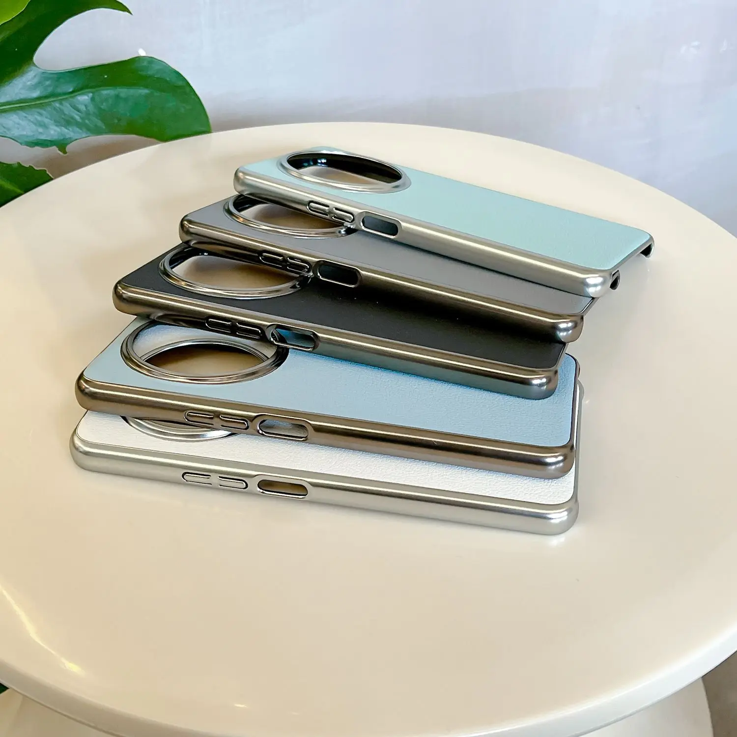 For Honor Magic7 Lite X9C Case Fashion Electroplating Frame Solid Color Leather Skin-friendly Anti-drop Cover For Honor X60 Pro