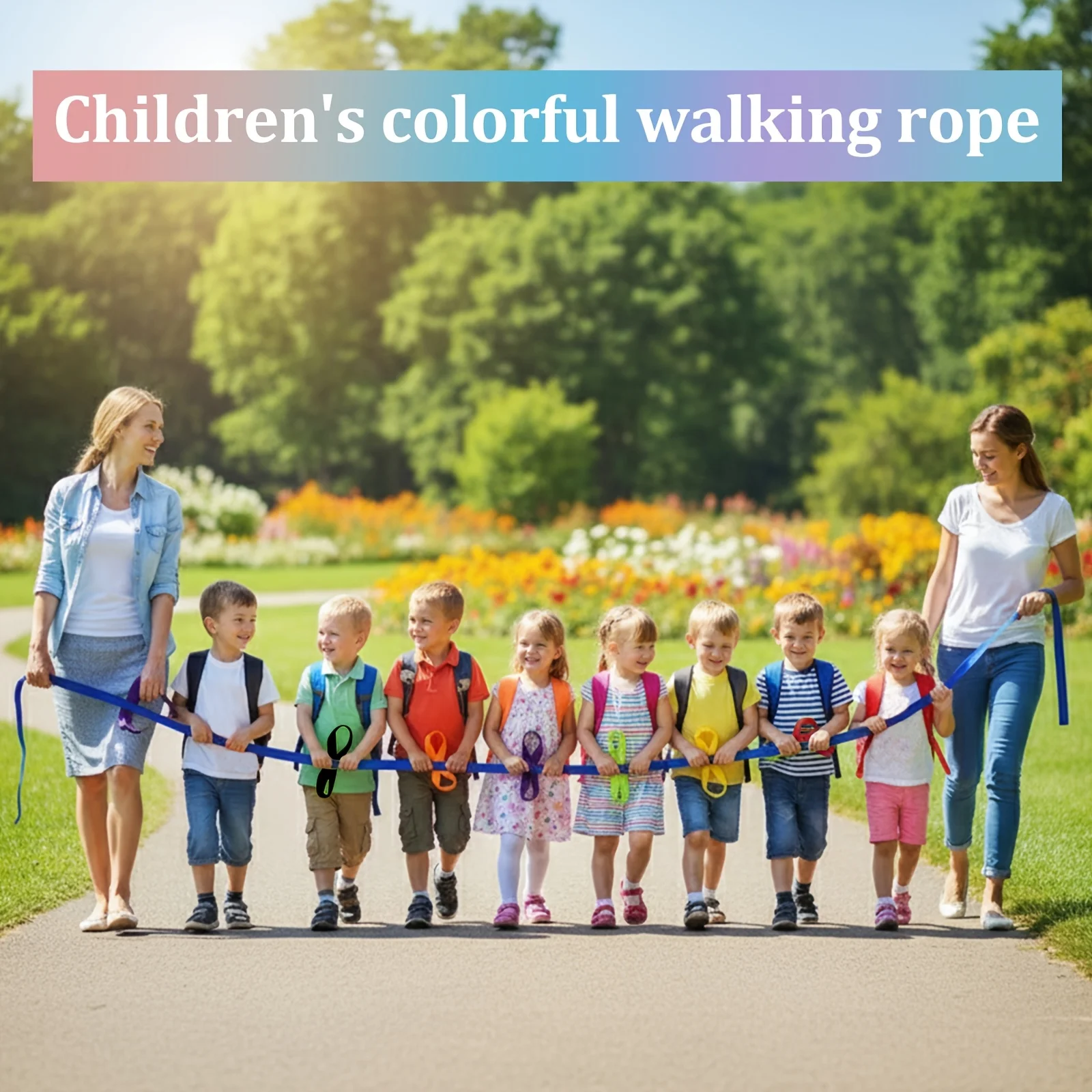 Preschool Safety Walking Rope Designed Specifically for Nursery School Teachers, Can Be Used by Up to 12 Children And 2 Teachers