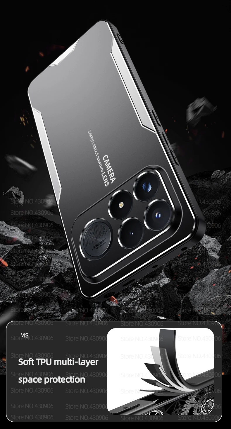 Für Redmi K100 Pro Max: Metallhülle aus Aluminium, schützt die Kameralinse, verhindert Fingerabdrücke, Metall- und TPU-Kombination, für Redmi K100 Pro Max. – Detail 4