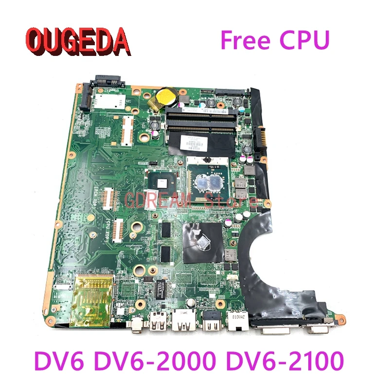 

OUGEDA DA0UP6MB6F0 580976-001 600816-001 Laptop Motherboard For HP Pavilion DV6 DV6-2000 DV6-2100 PM55 DDR3 G105M Main board