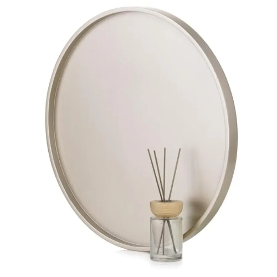 

Большой круглый поднос-оттоманка: 18-дюймовый золотой декоративный поднос для кофейного столика, деревянный, в стиле фермерского дома, центральный элемент декора для дома и гостиной