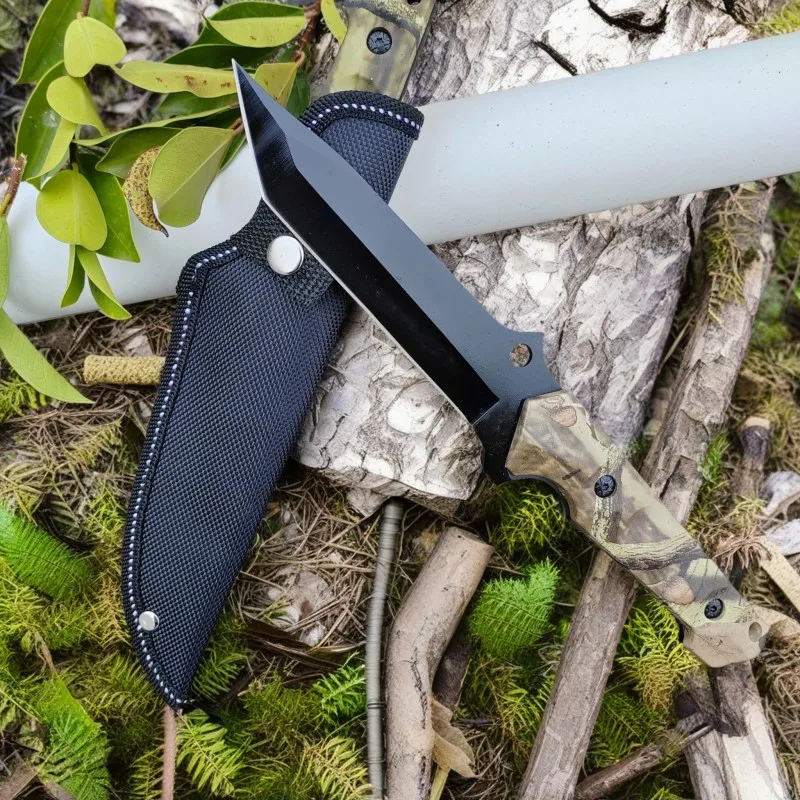 Outdoor Adventure Portable Survival Knife Practical Camping Portable Open Road Reclamation Multi functional Straight Knife