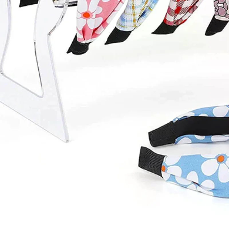

〔CC〕|1Set of Acrylic Headband Holder Organizer Clear Hair Hoop Display Stand Hairband Rack〔88〕