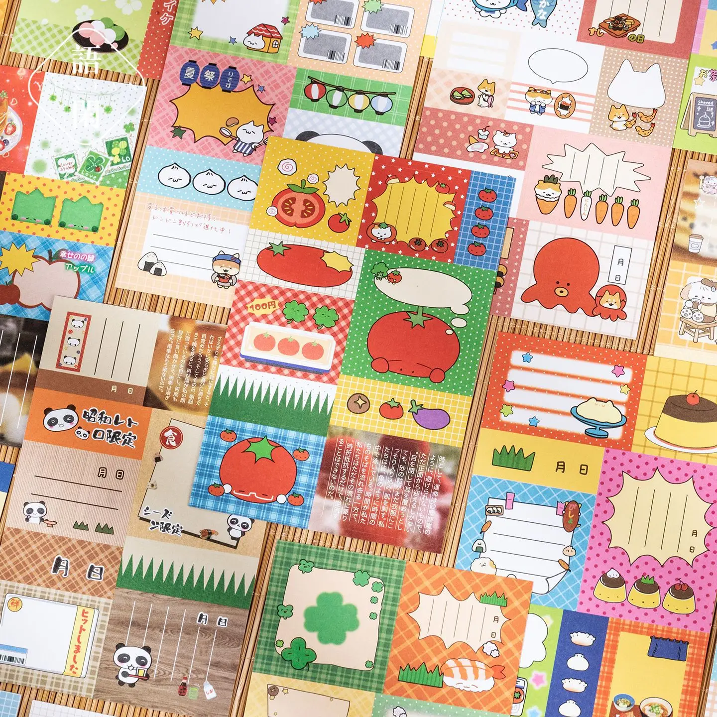 30pcs Stickers Book Vintage Message Notes Cute Cartoon Book Diy Handmade Scrapbook Aesthetic Stationery