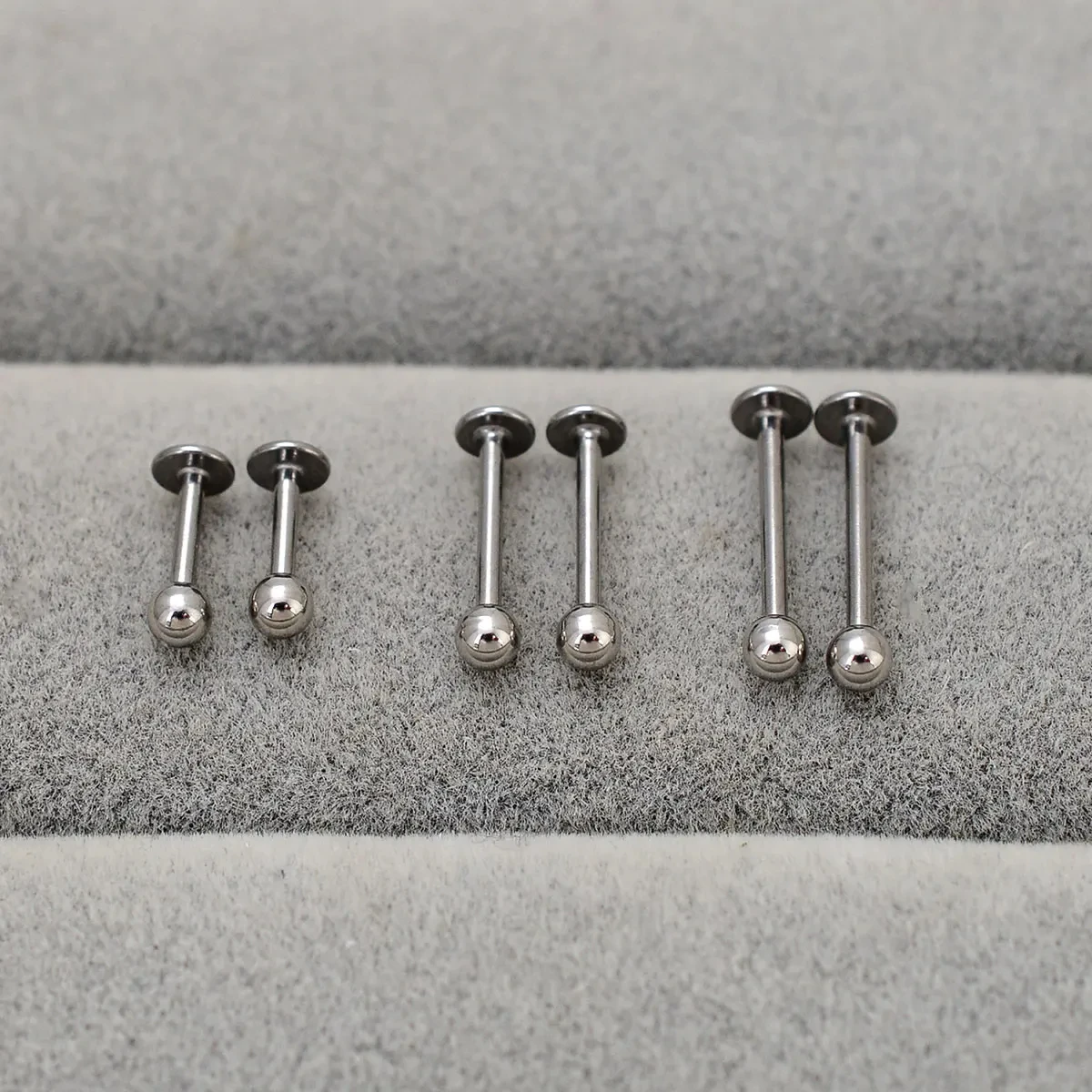 2PC Stainless Steel 16G Tragus Helix Bar 3mm Ball Labret Lip Rings Stud Cartilage Lobe Nose Piercings Body Jewelry For Women Men