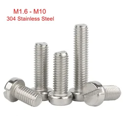 304 Stainless Steel GB67 Slotted Cheese Head Screws Bolts M1.6 M2 M2.5 M3 M4 M5 M6 M8 M10