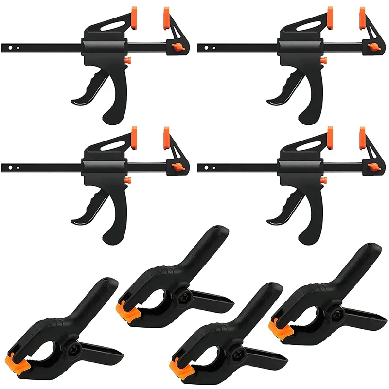 

24 Pieces F-Clamps Clamp Kit, Quick Release Screw Clamps Clamps Clamp Set Clamps-One Hand DIY Hand Tool Kit-AT30